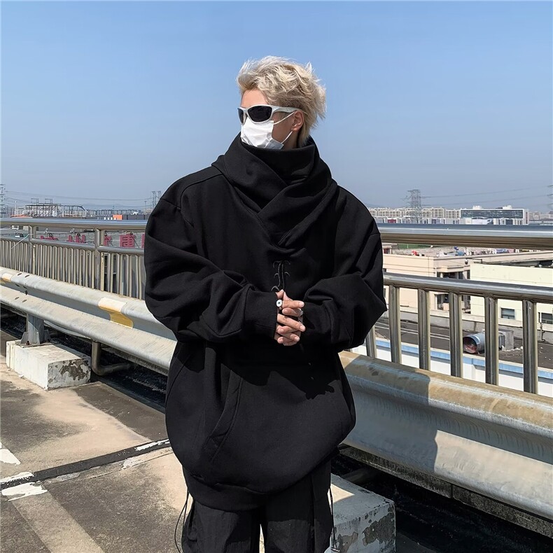 港风机能风情侣卫衣男美式高街痞帅连帽刺绣上衣914-4-Y767P45,男装卫衣,星座914-4