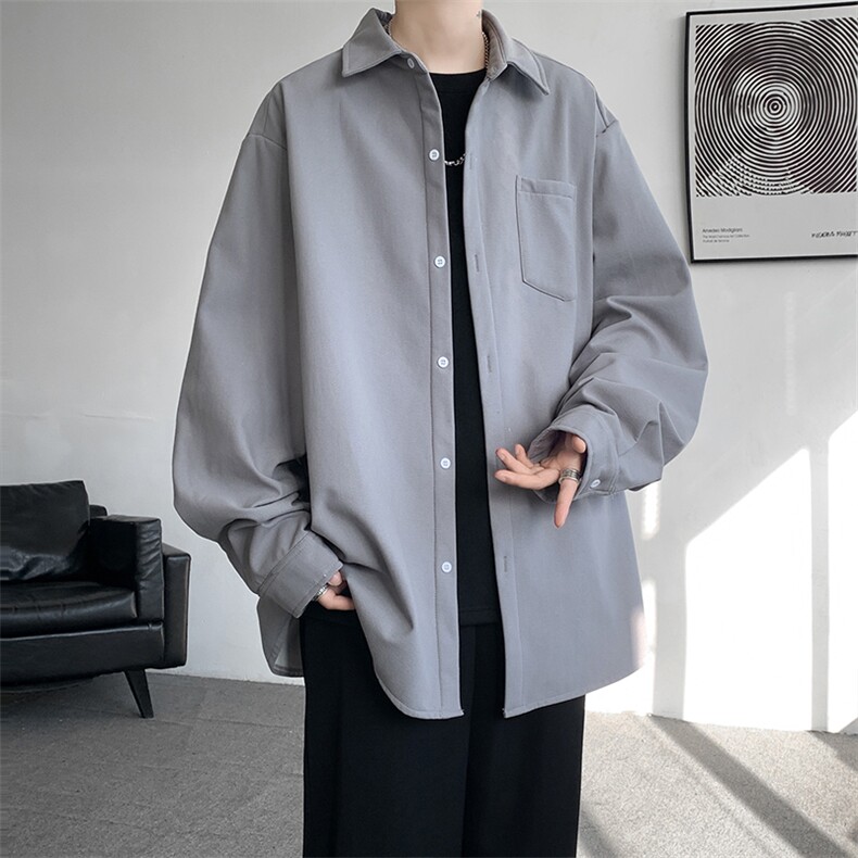 8XL-M长袖衬衫男休闲牛津纺纯棉衬衣打底外套CS517P55控78,男装衬衫,电商D206-1