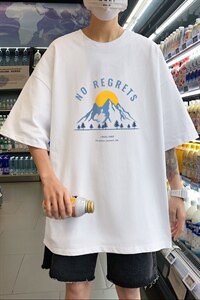 短袖男夏宽松纯棉T恤男百搭港风韩版情侣中性日系潮DT0268 P20图片