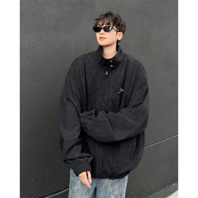 美式高街复古青少年外套男款秋季宽松运动夹克棒球服休闲W9340,男装夹克,星座506
