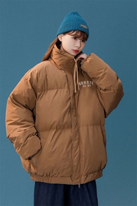 白鸭绒22冬季潮流字母印花百搭立领羽绒服YR215P195控258图片