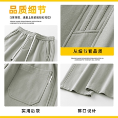 美式重磅卫裤男春季新款宽松直筒运动裤百搭休闲裤子Z2582-P50，男装休闲裤，星座509