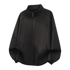 抖音得物高品质二开25秋冬美式宽松结构设计拉链立领卫衣外套W91，男装卫衣，电商A486-1