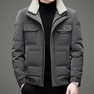 2023冬季新款白鸭绒羽绒服男装防寒休闲可卸毛领外套AJY8050-P295图片