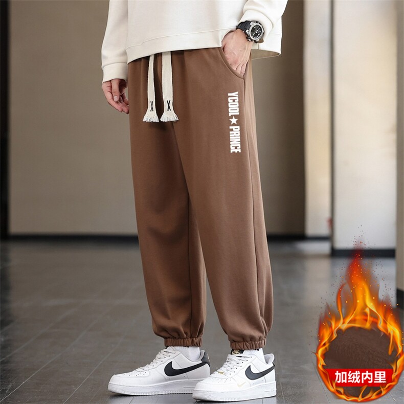 现货主推跑量2025秋冬加绒男士休闲印花运动长裤JR905-P20,女装休闲裤,星座1816-2（原1210–2）