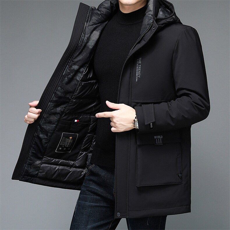 中年男士连帽羽绒服冬季男装加厚保暖白鸭绒外套新款QS1283-P298,男装羽绒服,星座1105-3