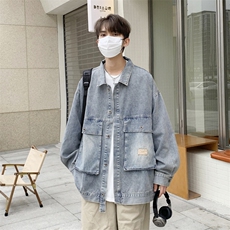 Wt3607-P62日系复古大口袋牛仔外套，男装夹克，星座1501-1