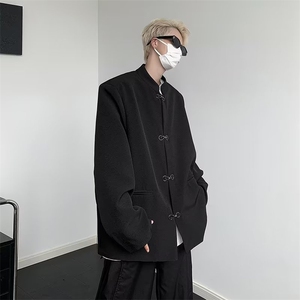 西服男韩版潮流高街帅气个性2024秋冬季新款ins宽松外套W5117-P72图片