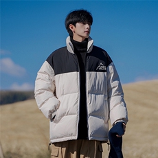 新疆山系冬款字母印花宽松立领休闲棉服A247-MY6255特批85控138，男装棉衣，电商A247