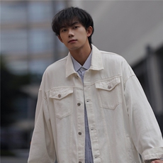 24新款抖音品质男士宽松纯色情侣休闲水洗外套上衣N961/P85，女装短外套，星座202