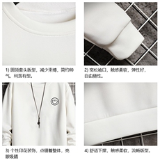 T4224-P25加绒款-P35简约帅气百搭长袖t恤男大码胖子卫衣网格，男装卫衣，电商A040A
