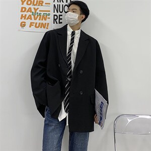 秋季潮流纯色百搭双排扣休闲西服外套1003 W109 P85图片