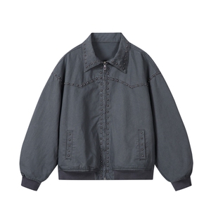 水洗牛仔外套男款春美式痞帅上衣服宽松休闲工装夹克JK1331-P108图片