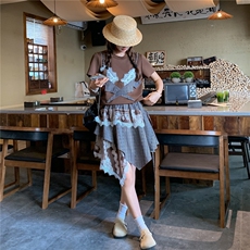 新品设计拼接两件套重工品质款不规则套装裙1156-P160-K248，女装套装/套裙，2C323