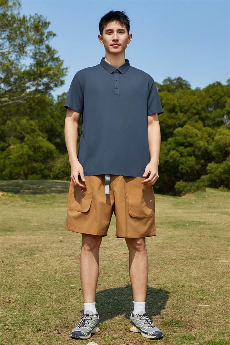 polo衫2025夏季新款冰丝无痕翻领短袖商务休闲T恤PL12356-P32,男装Polo衫,星座610（原A335）