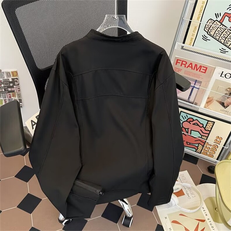 立领工装飞行员夹克衫男生春秋宽松拉链设计感棒球服外套2282P70,男装夹克,星座410-2