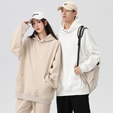 春秋季新品连帽卫衣薄款慵懒风宽松纯色潮牌上衣A305-DF38-P80，男装卫衣，电商B306