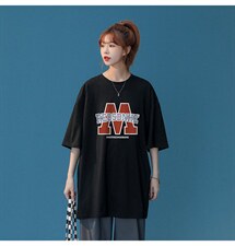 中性风2022夏季新款设计感字母印花情侣T恤T1083P25控38，女装T恤，A247A