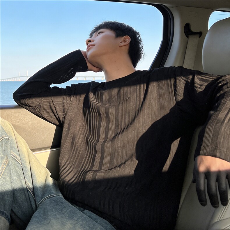 现货！内搭打底衫上衣长袖EX50537-95%涤纶5%氨纶-特批15,男装T恤,电商A061