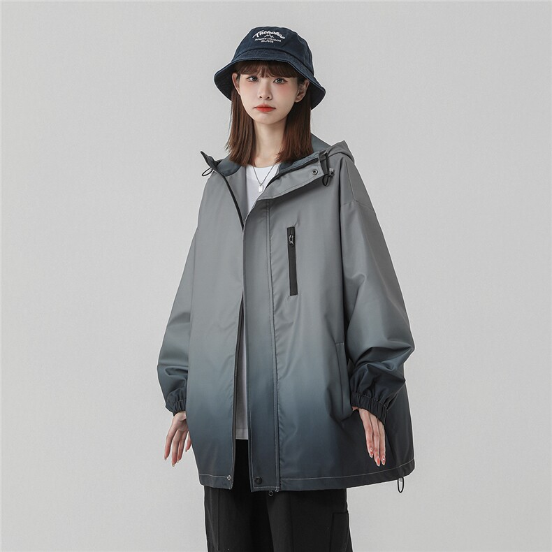2025中性风山系防水冲锋衣渐变色夹克女大码M-5XL休闲JK77088P85,男装夹克,星座227-7