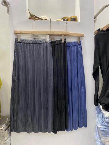 压褶半裙显瘦三色，女装半身裙，SMOOTH