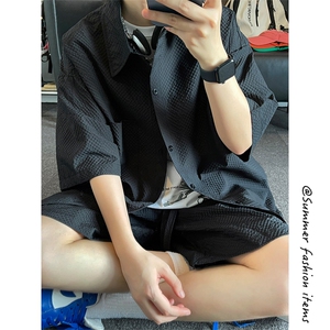 港风Cityboy工装短袖衬衫套装DC2191上衣30-DK8533裤子30【特价】图片