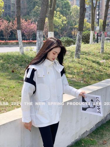 2021欧洲站欧洲休闲连帽外套潮流轻奢风防晒服6230,女装其它,丽身伴
