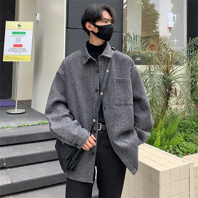 2026春季新款翻领纹理感夹克男潮流百搭痞帅外套J567-特P52控88，男装夹克，电商A001