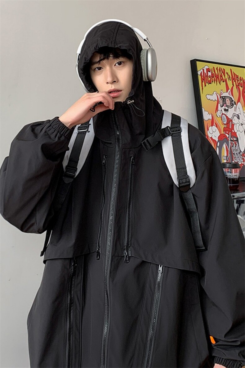 JK8121/P75秋装户外冲锋衣防水美式机能工装男女衣服夹克外套男,男装夹克,电商A141