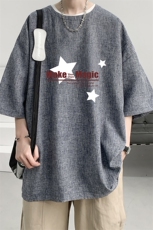 风复古亚麻短袖男棉麻t恤男半袖ZT71379-P35，男装T恤，电商A040