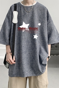 风复古亚麻短袖男棉麻t恤男半袖 ZT71379-P35图片