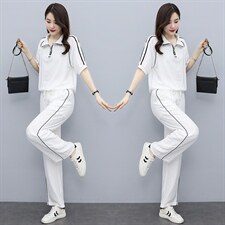 2023春季新款简约时尚休闲百搭气质减龄舒适显瘦两件套，女装套装/套裙，凯瑟曼
