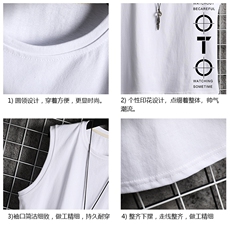 BX25114-P20港风运动汗背心男大码汗衫男无袖T恤男网格挂拍，男装T恤，电商A040A