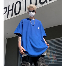 8XL-M重磅！特大码T潮牌上衣男中性华夫格短袖T恤DX304P25控39，男装T恤，电商D206-1