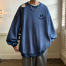 圆领卫衣男大码加厚加绒长袖t恤男S6204-P28加绒款-P33，男装卫衣，电商A040