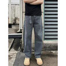 春夏复古弯刀直筒牛仔裤男士百搭宽松弹力纯色休闲裤KD806，男装牛仔裤，星座1116A（原606A-3）