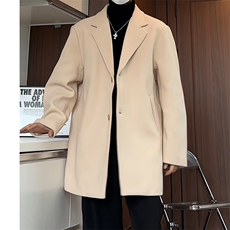 N9109/P90秋冬新款呢料毛呢西服男宽松外套上衣潮流宽松呢大衣，男装西服，电商A141