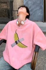 ！版权！2025夏季新款情侣印花麂皮绒短袖T恤TL2446特P19，男装T恤，电商B220