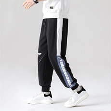7XL-M休闲运动卫裤男2023春季新款加肥加大码长裤休闲裤束脚裤潮，男装休闲裤，钱塘717(原712)