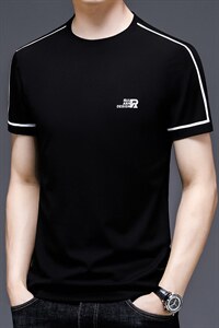 短袖t恤男2023新款夏季圆领潮流男装时尚休闲宽松半袖上衣图片