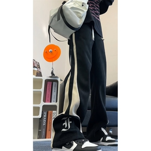 刺绣灯芯绒裤拼色直筒抽身束脚休闲裤X1213-KK168-P55图片