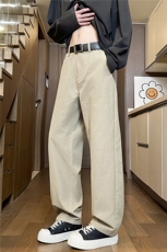 美式复古工装休闲裤男2025秋季新款宽松百搭垂感直筒长裤M565-P40，男装工装外套，星座509
