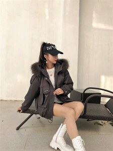 爆版大毛领派克服排单款外套好卖哦图片