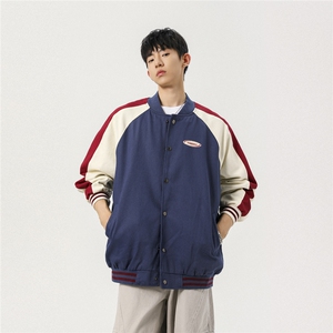 2025 新款撞色棒球服潮流情侣字母夹克上衣 9106/P95图片