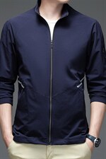 立领男士商务休闲卫衣外套2023春秋季新款开衫中年男装夹克，男装夹克，电商B212（原钱塘6029）