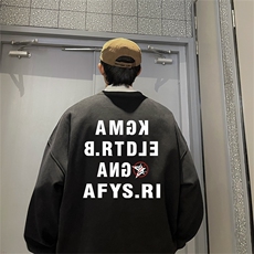 特P25控48秋冬新款男士圆领卫衣宽松休闲日常百搭上衣WQ2437，男装卫衣，电商B370