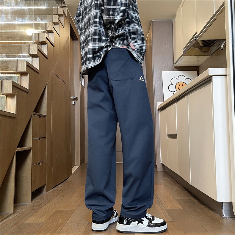 美式潮流休闲裤男2025秋季新款宽松百搭直筒运动工装长裤M565-P40,男装工装外套,星座509