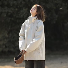 秋季户外防风防水冲锋衣男女2025新款宽松潮牌工装情侣款连帽外套，男装夹克，星座1210-1
