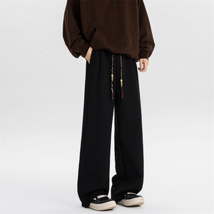 8XL-M加绒雪尼尔裤子秋冬麦穗纹卫裤潮牌直筒休闲长裤KZ1938/P58图片