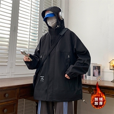 JK6810加厚-P98冬季大码工装连帽加厚棉衣冲锋衣，男装夹克，星座109